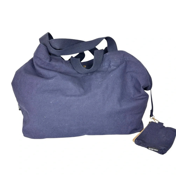 Vintage Addiction Star Large Washed Canvas Tote Bag with Small Pouch - Picture 3 of 10